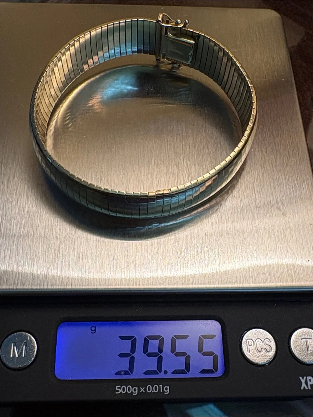 Vintage Italian 14K Yellow Gold Omega-Style Link Bracelet